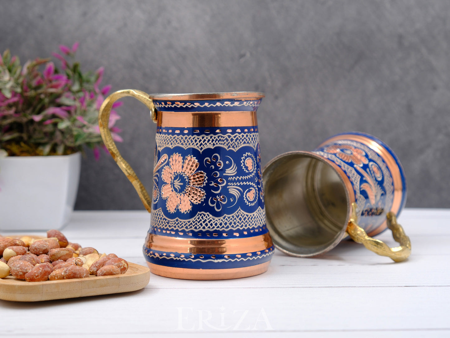Kalaylı Kokteyl, Bira, Ayran Bardağı, 430 Ml, Mavi