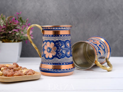 Kalaylı Kokteyl, Bira, Ayran Bardağı, 430 Ml, Mavi