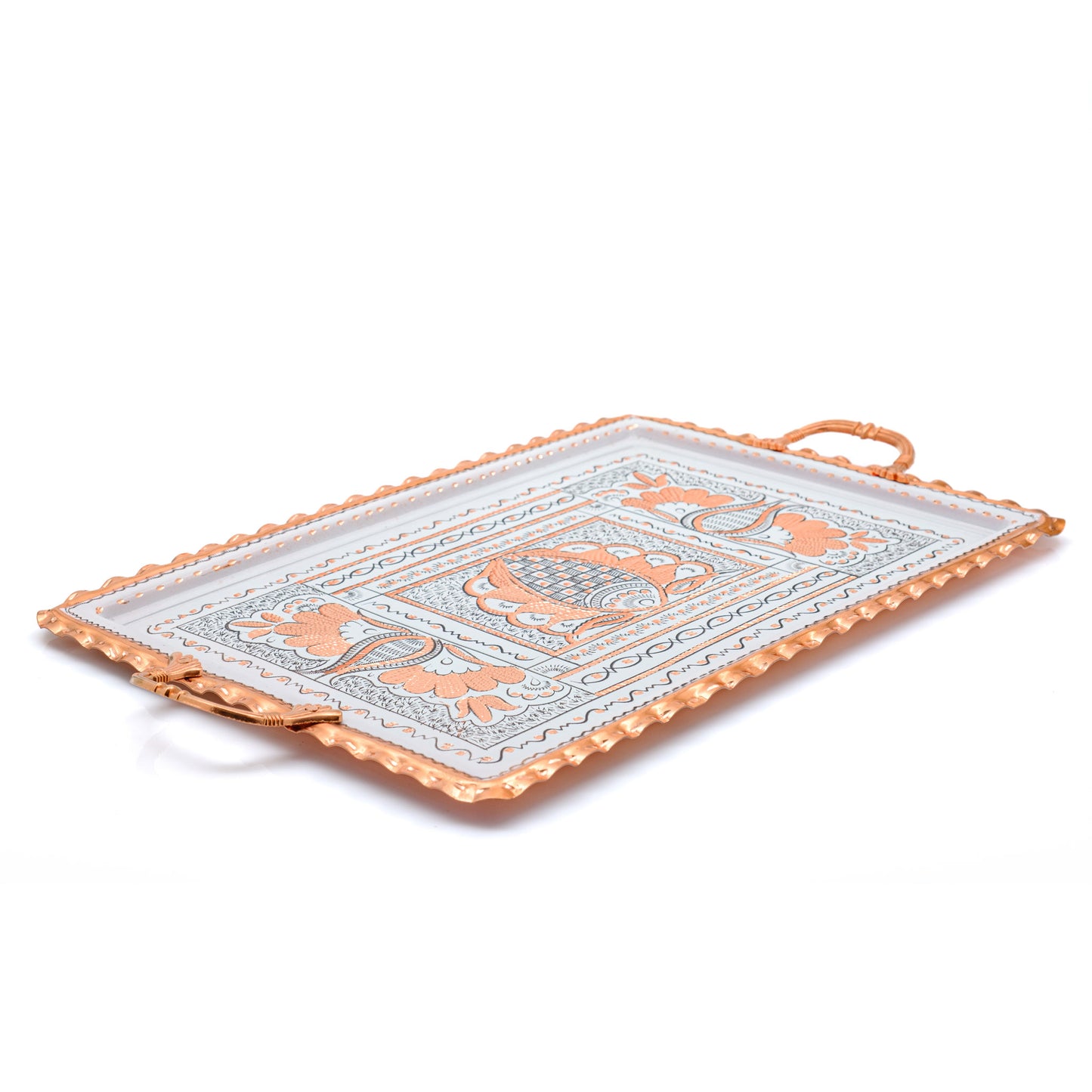 Servis Tepsisi Dikdörtgen, 39 Cm, Beyaz