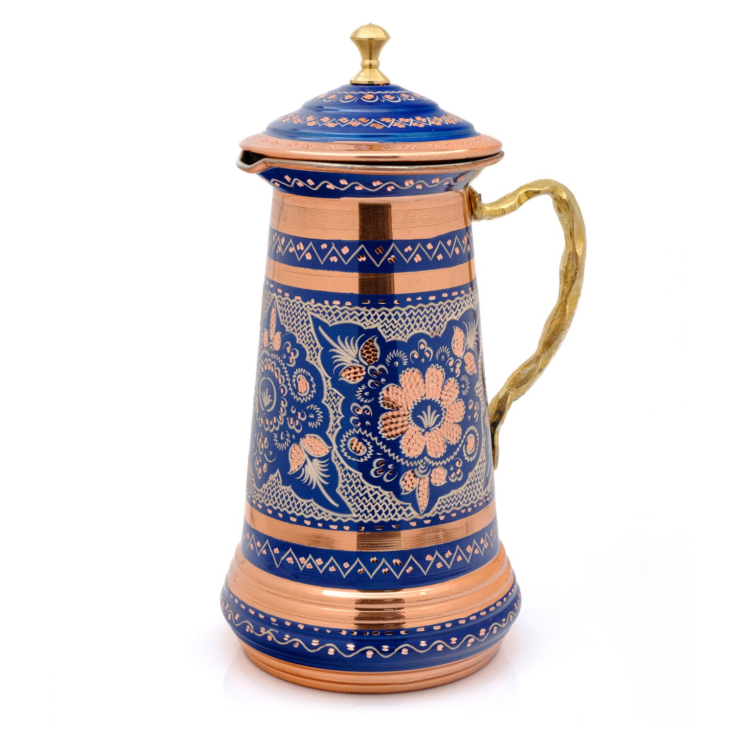 Bakır Kapaklı Sürahi, 1750 Ml, Lila