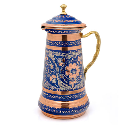 Bakır Kapaklı Sürahi, 1750 Ml, Lila