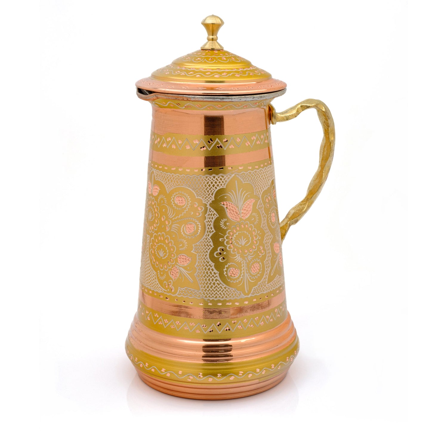 Bakır Kapaklı Sürahi, 1750 Ml, Lila