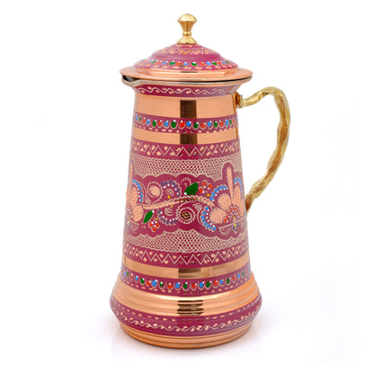 Bakır Kapaklı Sürahi, 1750 Ml, Lila
