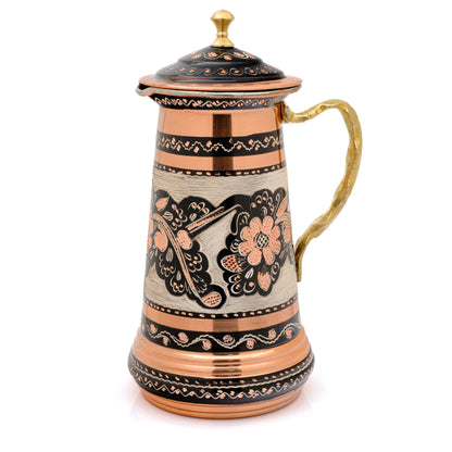Bakır Kapaklı Sürahi, 1750 Ml, Lila