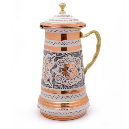 Bakır Kapaklı Sürahi, 1750 Ml, Lila