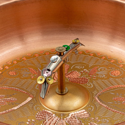 Gold El İşlemeli Balık Figürlü Bakır Hamam Tası