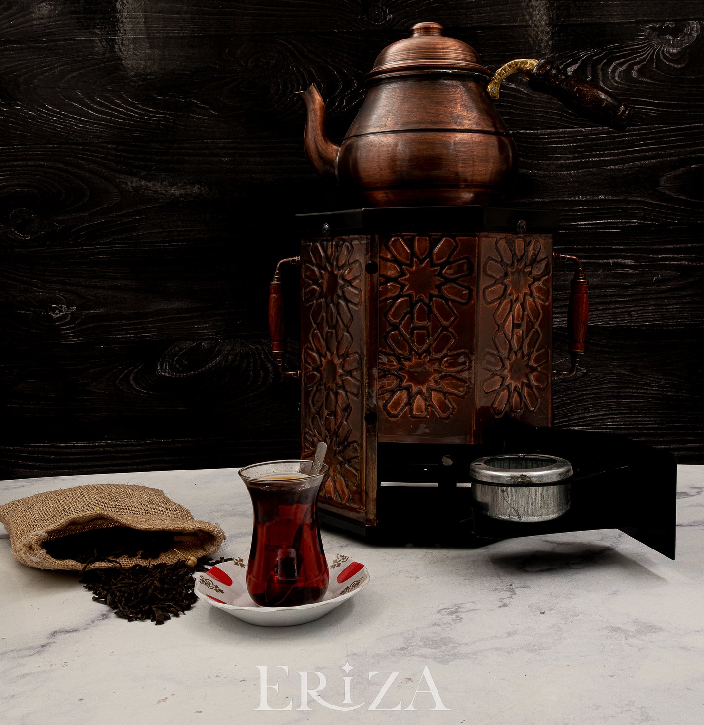 Jel Yakıtlı Bakır Semaver – Isıtma Amaçlı (Kaynatmaz) 2,5 Lt Kazan