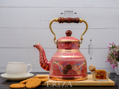 Bakır Çaydanlık, 1700 Ml, Lila