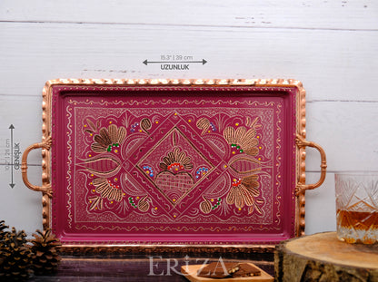 Servis Tepsisi Dikdörtgen, 39 Cm, Lila