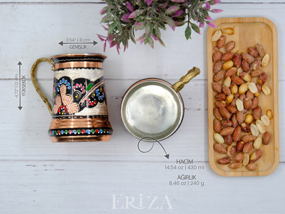 Kalaylı Kokteyl, Bira, Ayran Bardağı, 430 Ml, Renkli