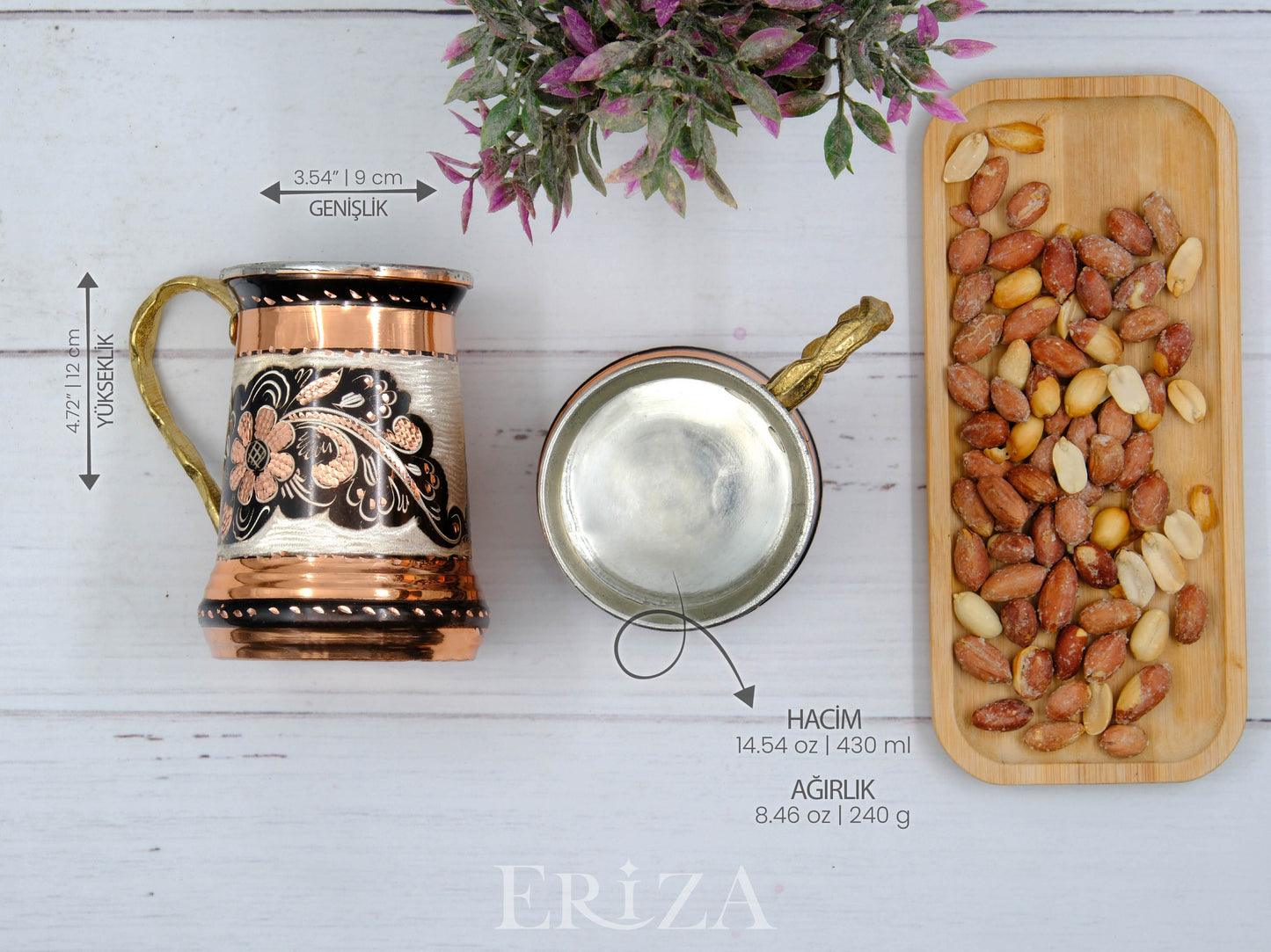 Kalaylı Kokteyl, Bira, Ayran Bardağı, 430 Ml, Siyah