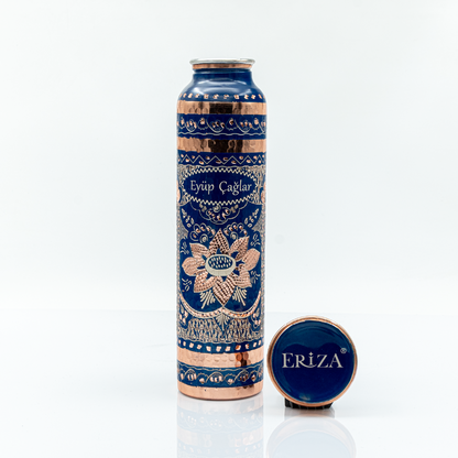Gold Kişiselleştirilebilir Kalaylı Bakır Su Matarası 530 ml