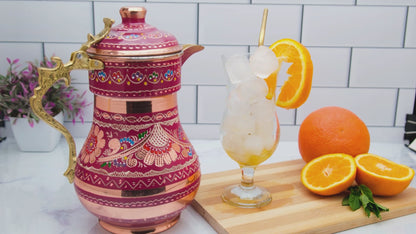Bakır Kapaklı Sürahi, 2200 Ml, Lila