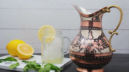 Bakır Sürahi, 2000 Ml, Siyah