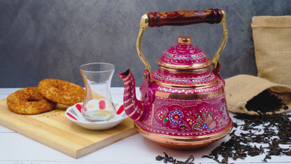 Bakır Çaydanlık, 1600 Ml-3200 Ml, Lila