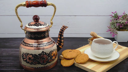 Bakır Çaydanlık, 1700 Ml, Siyah