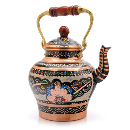 Bakır Nostaljik Çaydanlık, 1900 Ml, Siyah