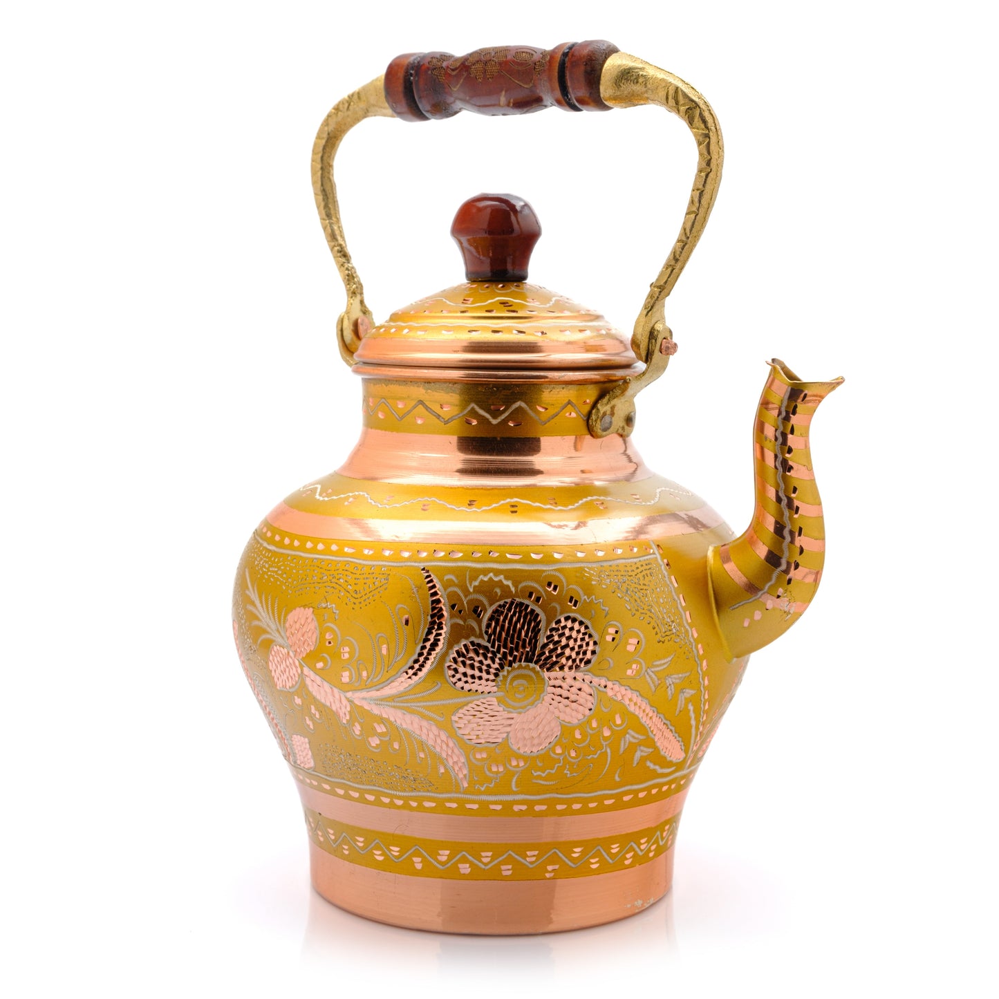 Bakır Nostaljik Çaydanlık, 1900 Ml, Beyaz