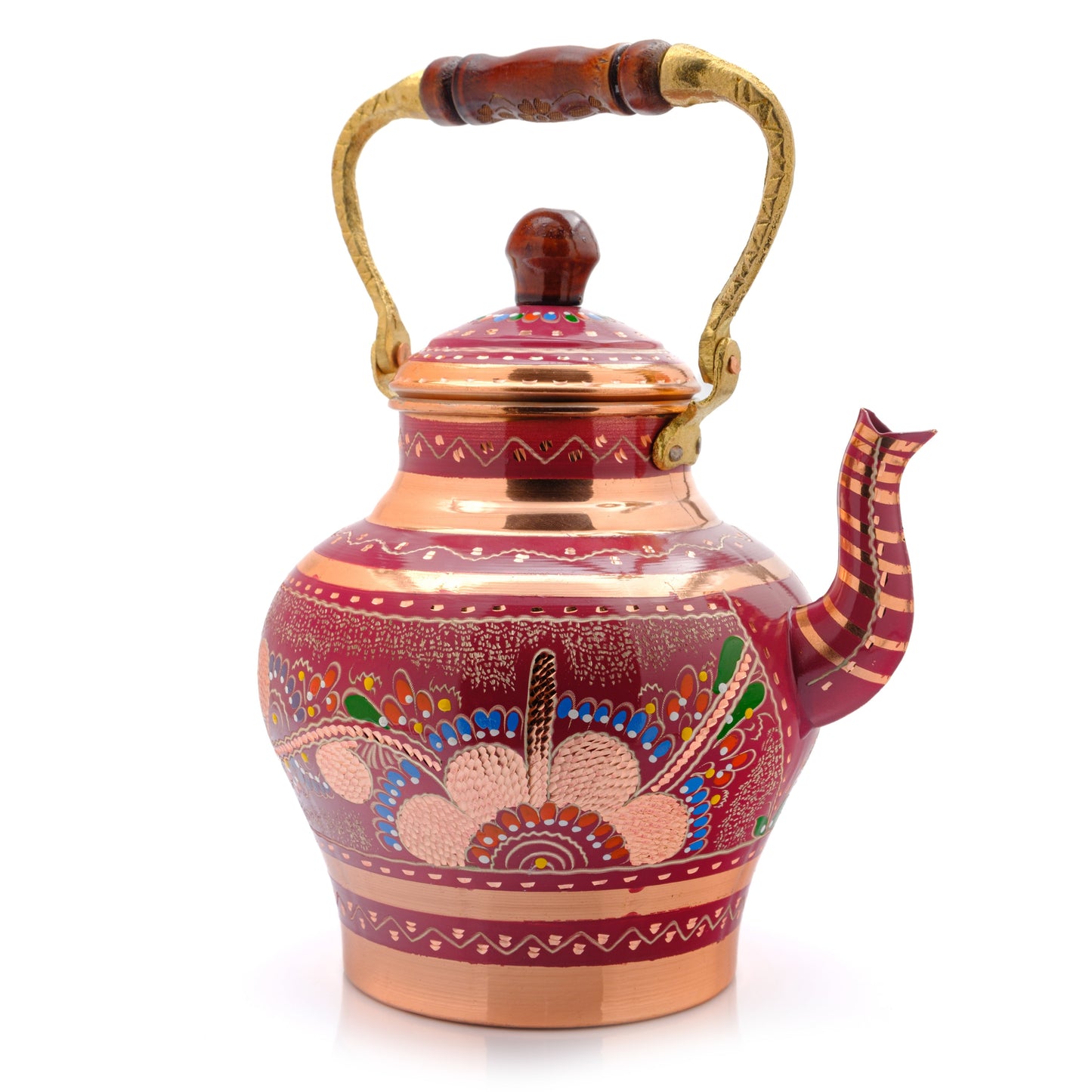 Bakır Nostaljik Çaydanlık, 1900 Ml, Altın
