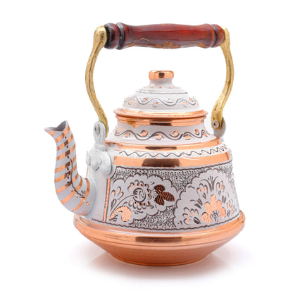 Bakır Çaydanlık, 1600 Ml-3200 Ml, Mavi