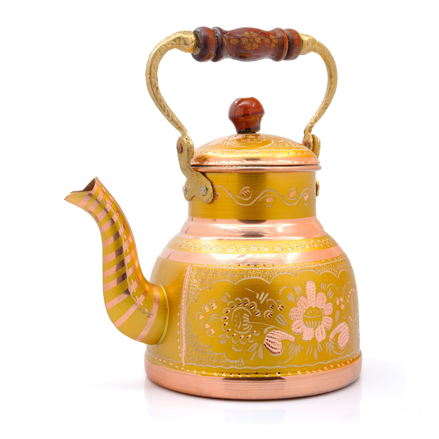 Bakır Çaydanlık, 1700 Ml, Mavi
