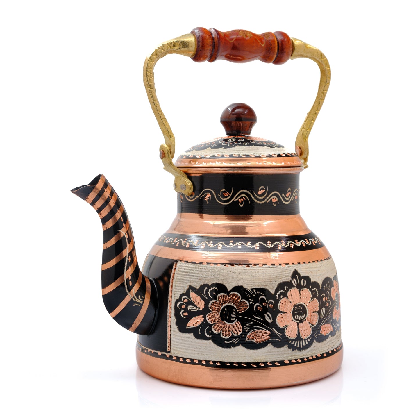 Bakır Çaydanlık, 1700 Ml, Altın