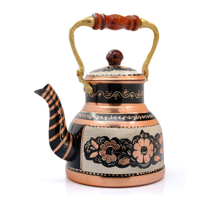Bakır Çaydanlık, 1700 Ml, Mavi