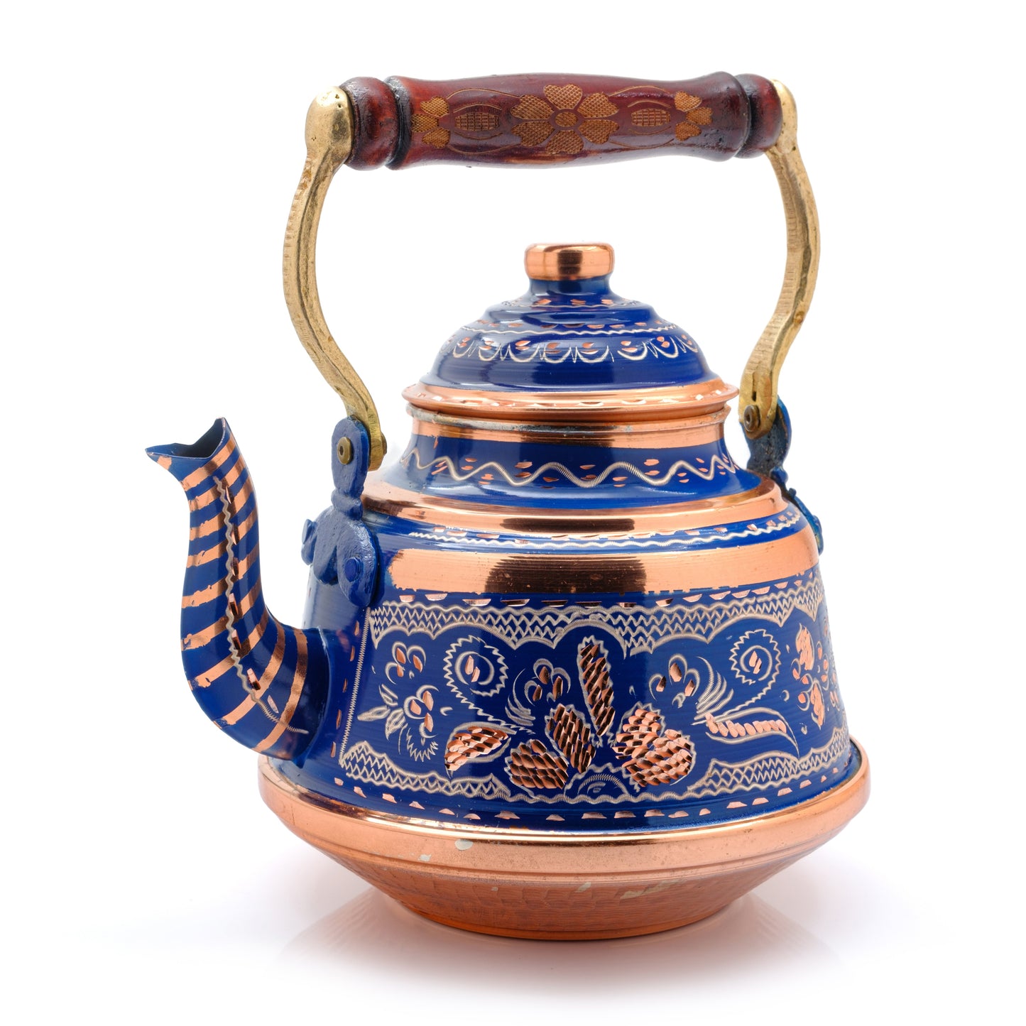 Bakır Çaydanlık, 1600 Ml-3200 Ml, Beyaz