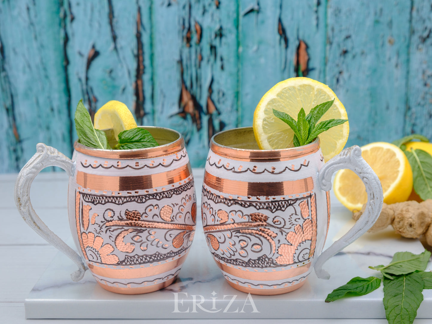 Kalaylı Bakır Kokteyl, Bira, Ayran Bardağı, 550 Ml, Beyaz