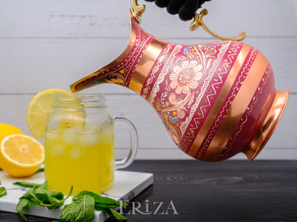 Bakır Sürahi, 2000 Ml, Lila