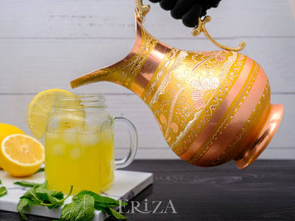 Bakır Sürahi, 2000 Ml, Altın