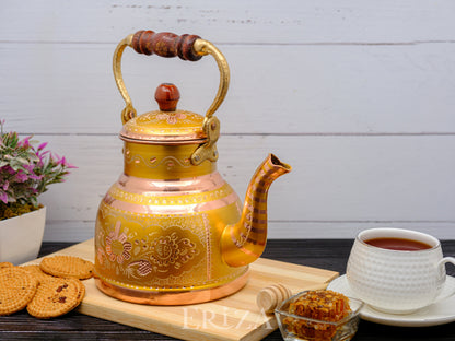 Bakır Çaydanlık, 1700 Ml, Altın
