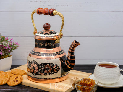 Bakır Çaydanlık, 1700 Ml, Siyah