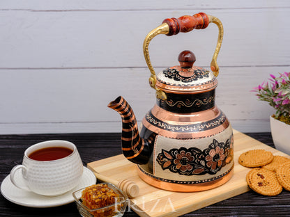 Bakır Çaydanlık, 1700 Ml, Siyah