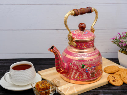 Bakır Çaydanlık, 1700 Ml, Lila