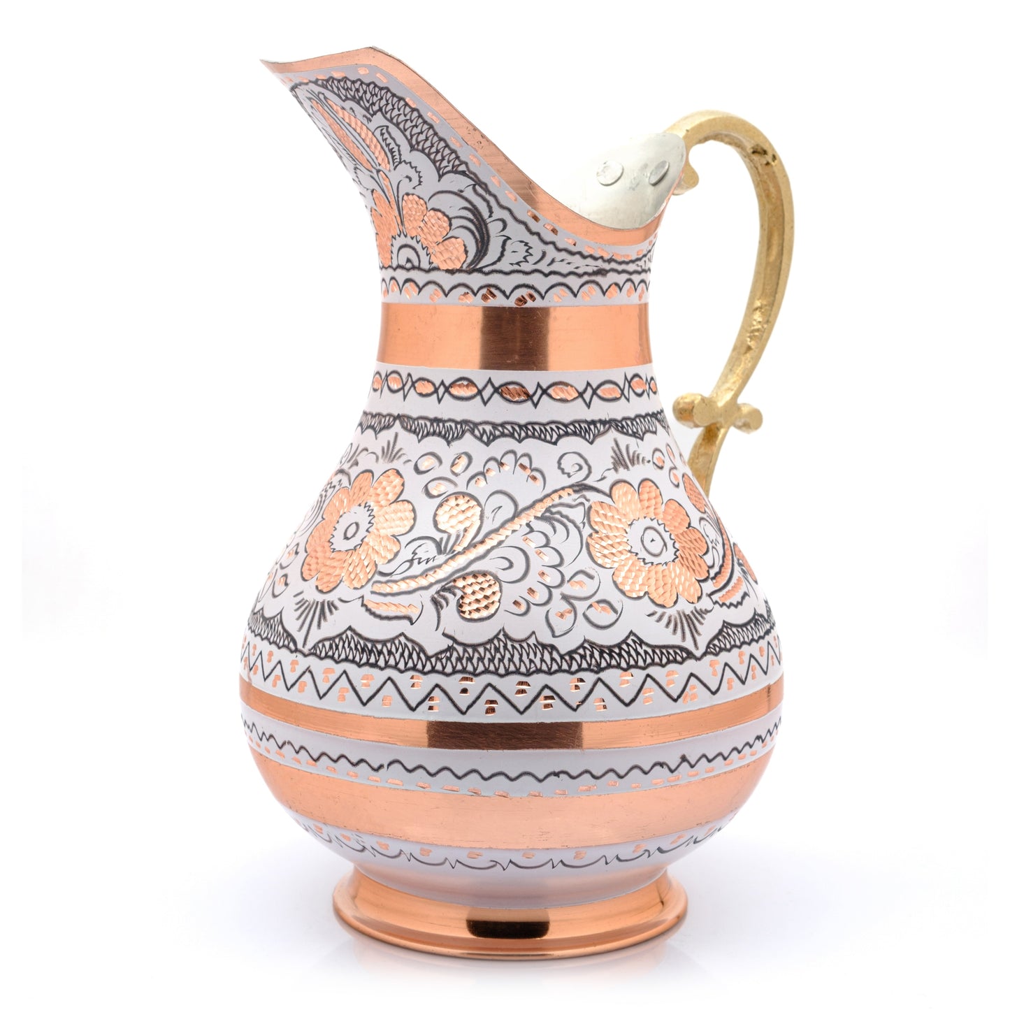 Bakır Sürahi, 2000 Ml, Mavi