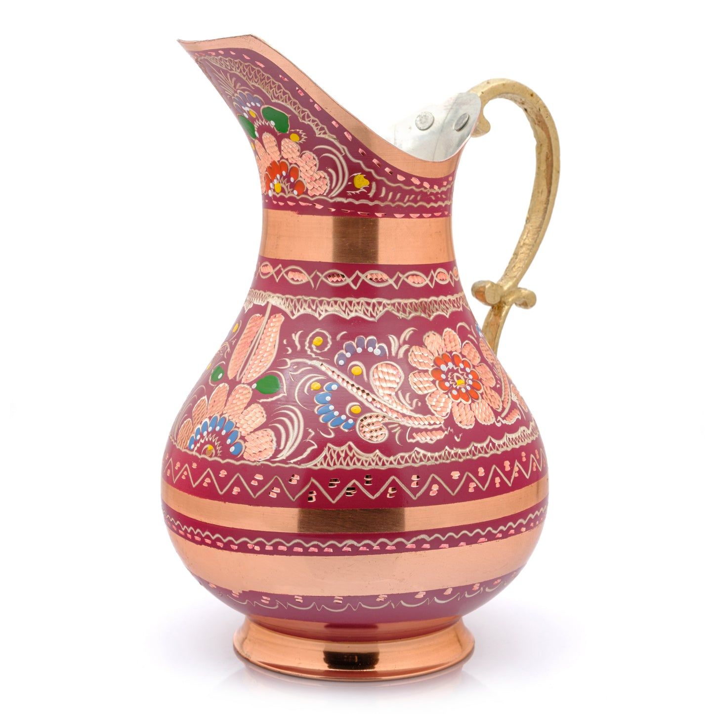 Bakır Sürahi, 2000 Ml, Renkli